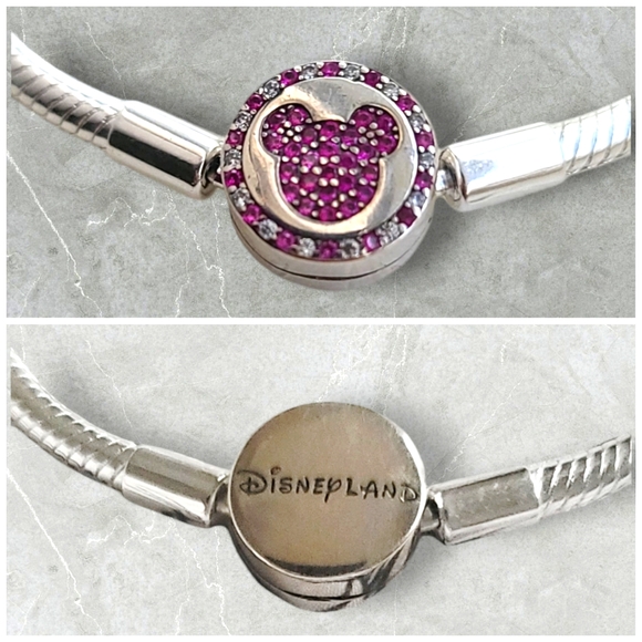 BOGO Bundle for the discount Minnie Silhouette With Pink CZ's Size 6.7 = 17 - Picture 2 of 2